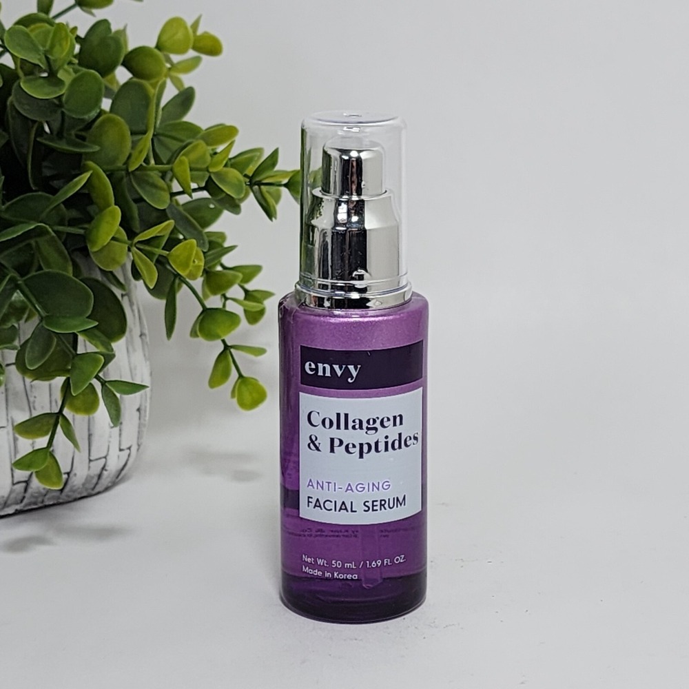 Envy Collagen & Peptides Facial Serum Anti-aging Anti-wrinkles Hydration 1.69 oz